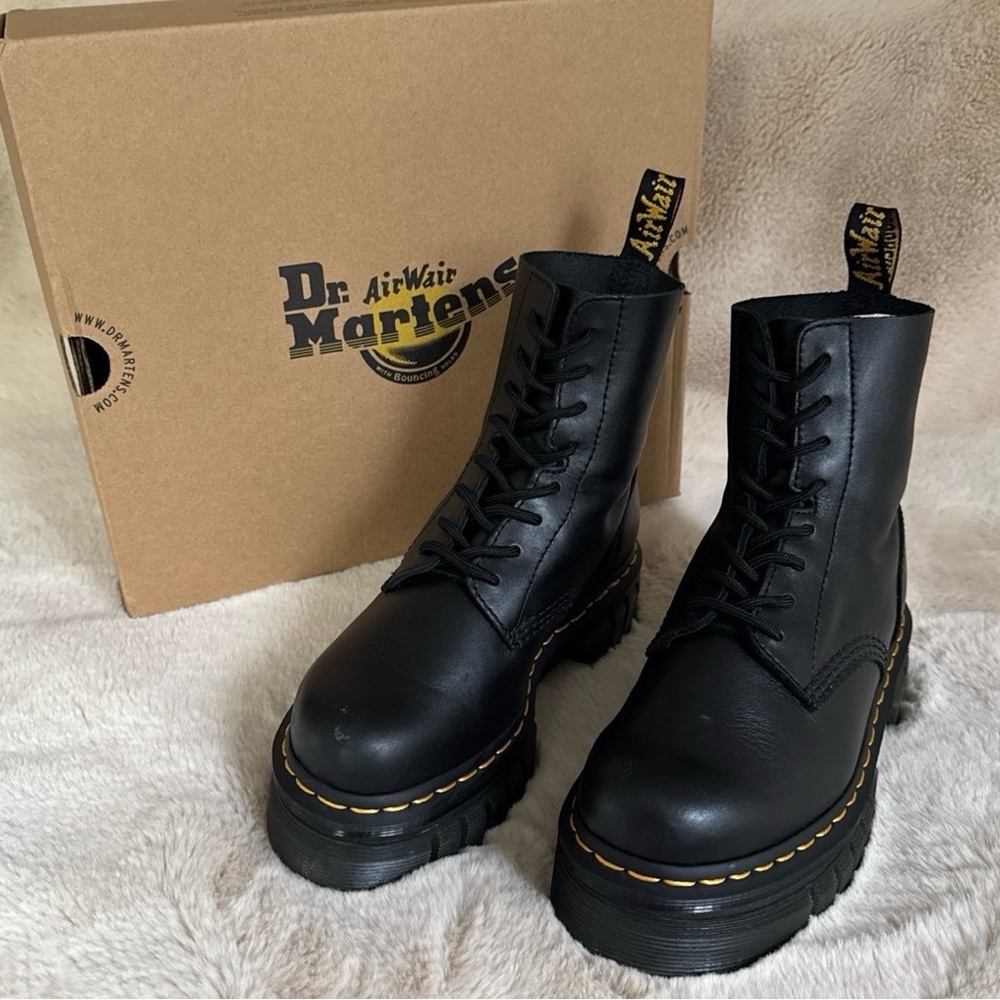 Dr. Martens Audrick Nappa Lux Leather Platform Boot